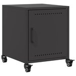 vidaXL Table de chevet noir 36x39x43 5 cm acier