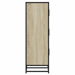 vidaXL Buffet haut chêne sonoma 35 5x35x106 5 cm bois ingénierie métal
