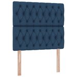 vidaXL Lit avec rangement et matelas Bleu 90 x 190 cm Polyester