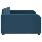 vidaXL Lit de repos sans matelas bleu 100x200 cm velours