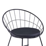 vidaXL Chaises de bar lot de 2 noir similicuir
