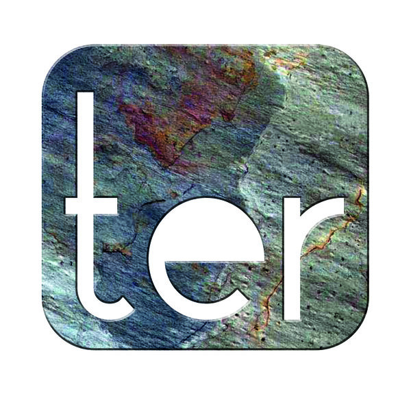 Numéro TER - Numéro adhésif pour boîtes aux lettres- Pierre véritable 50 mm  LAVE