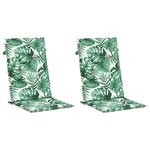 vidaXL Coussins de chaise à dossier haut lot de 2 modèle de feuille