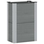 vidaXL Jardinière surélevée Gris 50 x 30 x 72 cm