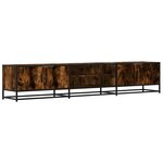 vidaXL Meuble TV chêne fumé 210x35x41 cm bois d'ingénierie