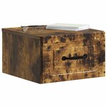 vidaXL Cabinet de chevet mural Chêne fumé 34 5 x 33 x 20 cm
