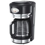 Russell hobbs cafetière retro noir classique 1000 w 1 25 l