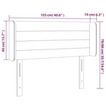 vidaXL Tête de lit à LED Gris foncé 103x16x78/88 cm Tissu