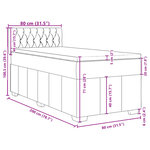 vidaXL Sommier à lattes de lit avec matelas Bleu 80x200 cm Tissu
