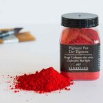 Pigment pour création de peinture - pot 120 g - Rouge de Cadmium clair véritable