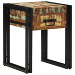 vidaXL Table d'appoint 40 x 40 x 50 cm bois de récupération massif