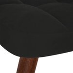 vidaXL Chaise à bascule avec tabouret en velours noir