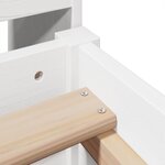 vidaXL Lit bibliothèque sans matelas blanc 75x190cm bois de pin massif