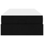 vidaXL Cadre de lit avec matelas avec matelas 2 Pièces Noir tissu