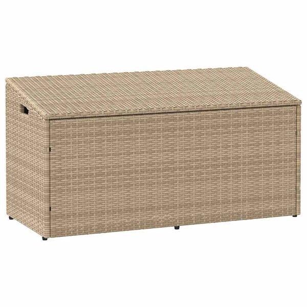 vidaXL Coffre de rangement de jardin Beige 110x50x58 cm Résine tressée
