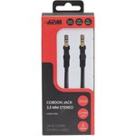 APM Cordon Jack - 3,5mm - Stéréo Mâle/Mâle - Noir - 2m