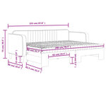 vidaXL Lit de jour avec lit gigogne et matelas rose 80x200 cm velours