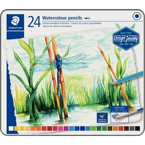 Boîte de 24 crayons de couleur aquarellables STAEDTLER 146 10C Design Journey
