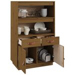 vidaXL Buffet haut Marron miel 67x40x108 5 cm Bois massif de pin