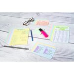 Étui De 100 Fiches - Bristol Quadrillé 5x5 Non Perforé 100x150mm - Couleurs Assorties - X 10 - Exacompta