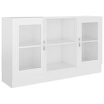 vidaXL Armoire à vitrine Blanc brillant 120x30 5x70 cm Bois ingénierie