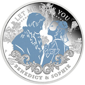 Monnaie BENEDICT AND SOPHIE Bridgerton 1/2 Oz Argent 50 Cents Tuvalu 2026