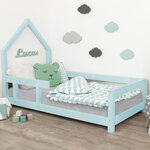 Lit cabane enfant POPPI 120 x 180 bleu clair 2
