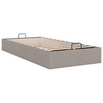 vidaXL Cadre de lit ottoman sans matelas taupe 100x200 cm tissu