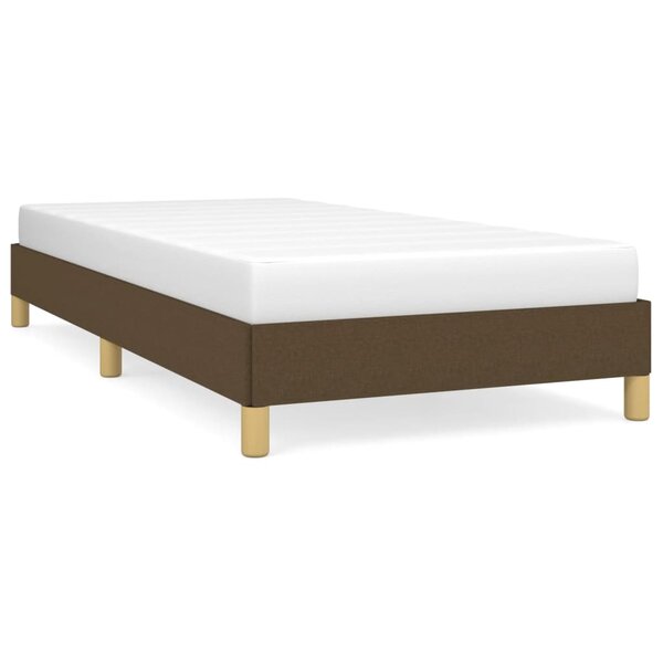 vidaXL Cadre de lit sans matelas marron foncé 100x200 cm tissu
