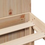vidaXL Lit bibliothèque sans matelas 140x190 cm bois de pin massif