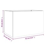 vidaXL Jardinière argenté 62x47x46 cm acier galvanisé