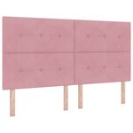 Tête de lit LED vidaXL Rose 90 cm Velours