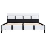 vidaXL Cadre de lit avec LED sans matelas blanc 120x200 cm