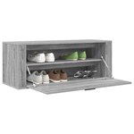 vidaXL Armoire à chaussures murale Sonoma gris 100x35x38 cm