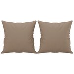 vidaXL Canapé 2 places avec oreillers cappuccino 120 cm similicuir