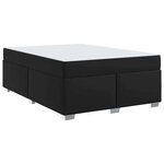 vidaXL Cadre de lit avec matelas Noir 160 x 200 cm tissu