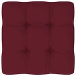 vidaXL Coussins de palette 2 Pièces rouge bordeaux tissu
