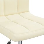 vidaXL Chaise pivotante de salle à manger Crème Tissu