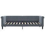 vidaXL Lit de jour avec gigogne sans matelas gris foncé 80x200 cm