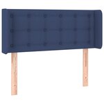 vidaXL Tête de lit avec oreilles Bleu 83x16x78/88 cm Tissu