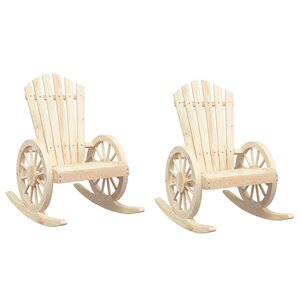 vidaXL Chaises à bascule Adirondack lot de 2 bois de sapin massif