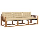 vidaXL Ensemble de canapés d'extérieur 3 Pièces Naturel et Beige
