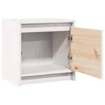 vidaXL Table de chevet Blanc 40x30 5x40 cm Bois de pin massif