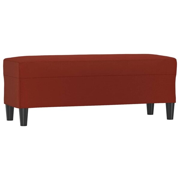vidaXL Banc Rouge bordeaux 100x35x41 cm Similicuir