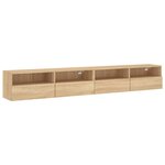 vidaXL Meubles TV muraux 2Pièces chêne sonoma 100x30x30cm bois ingénierie