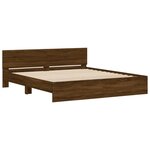 vidaXL Cadre de lit avec tête de lit chêne marron 180x200 cm