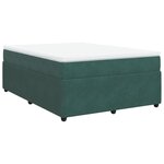 vidaXL Sommier à lattes de lit et matelas Vert foncé 140x200cm Velours