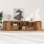 vidaXL Armoire d'angle vieux bois 200x40x45 cm bois d'ingénierie