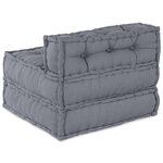 vidaXL Canapé Modulable Gris 70 x 70 x 56 cm tissu