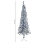 vidaXL Sapin de Noël étroit Argenté 240 cm